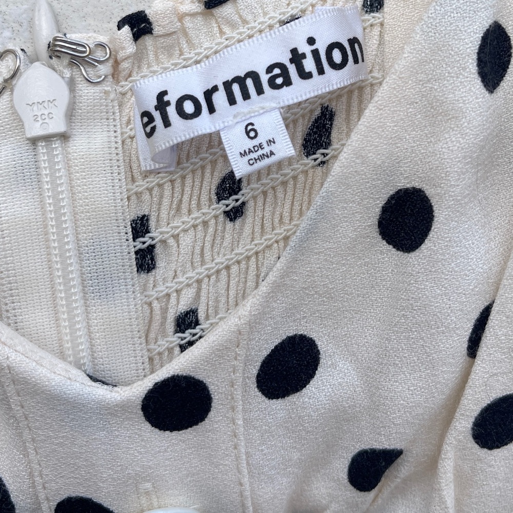 Reformation Black and White Polka Dot Backless Sun Dress - Picture 16 of 17